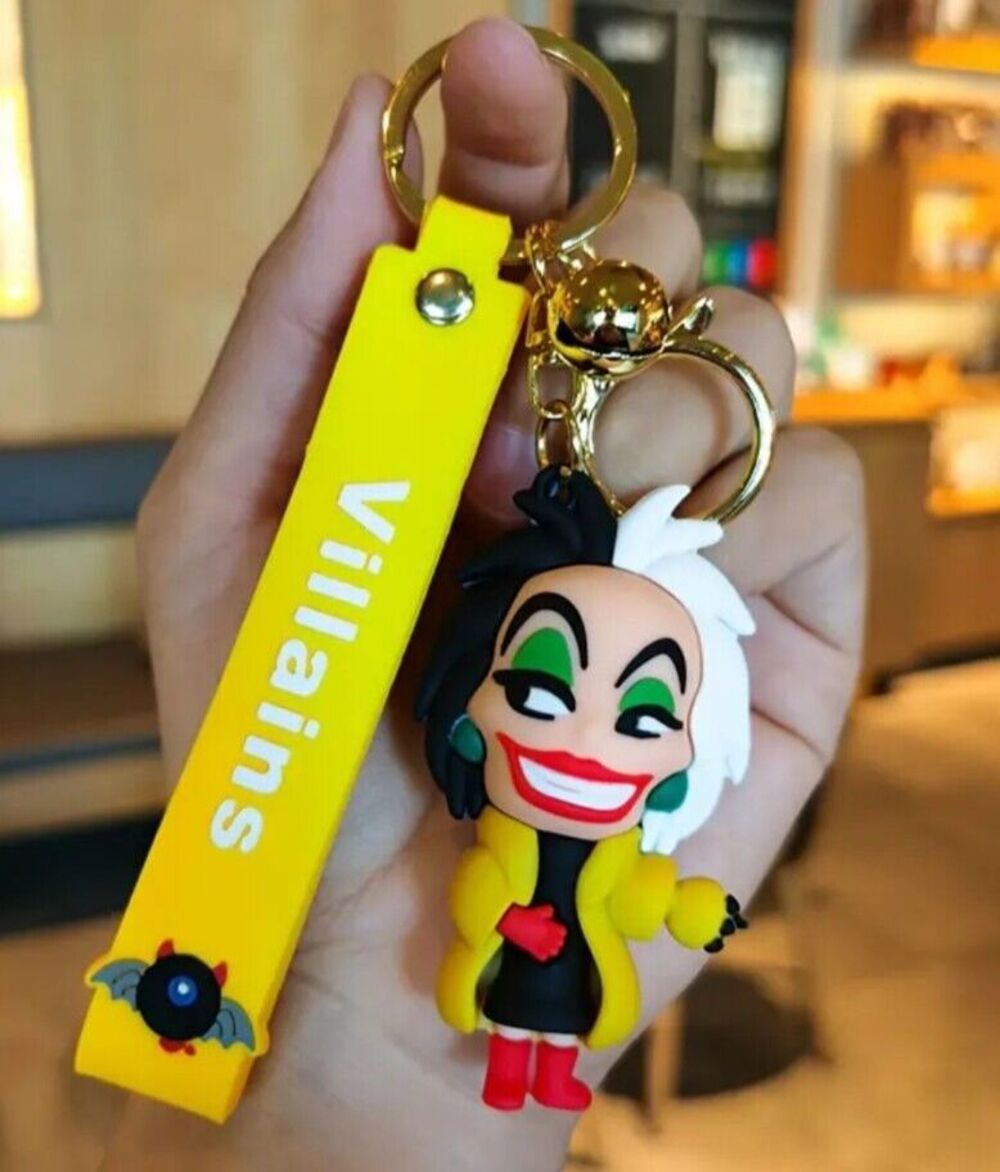 Disney 3D Corella Deville Keyring Keychain Key Ring - Picture 1 of 5